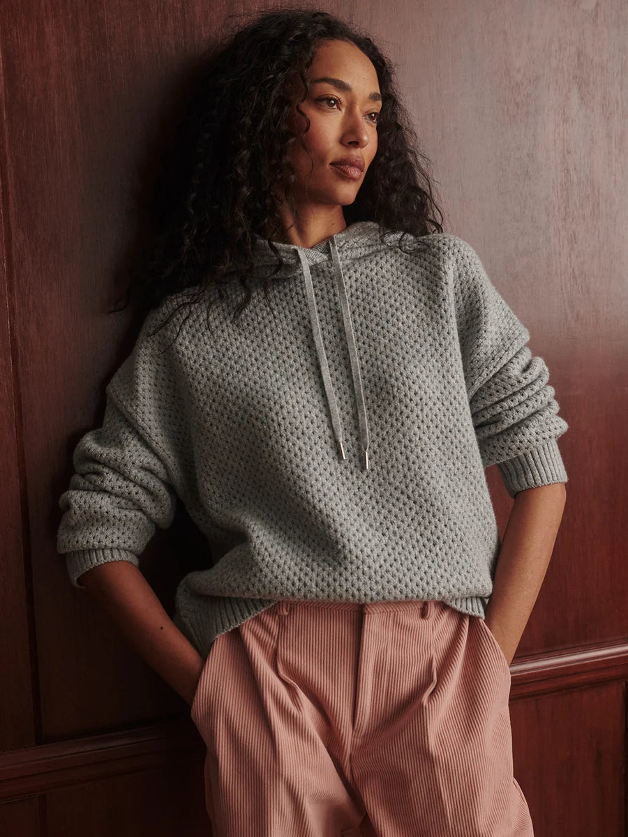 Melchie Relaxed Knit Hoodie Sweater