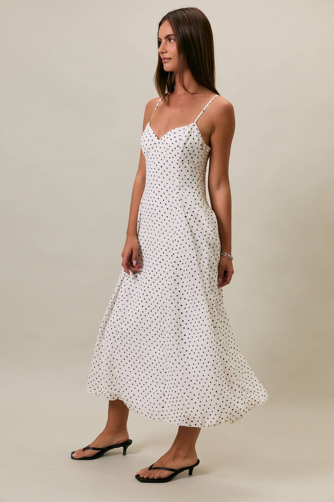 POLKA DOT MIDI DRESS