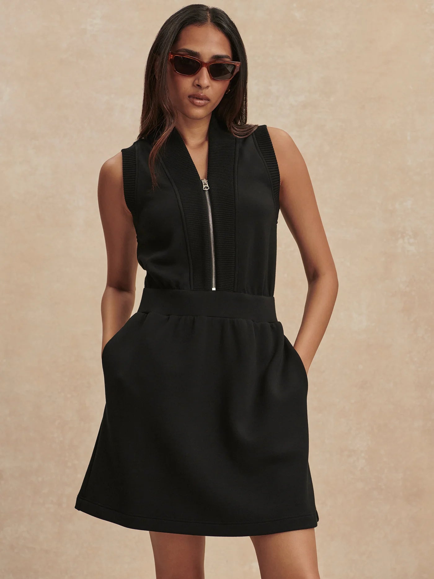 POLYANNA HALF ZIP DRESS