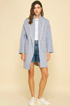 STRIPE OPEN KNIT CARDIGAN