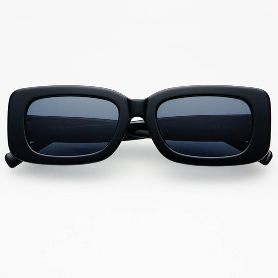 FREYRS Eyewear - Noa Acetate Unisex Rectangular Sunglasses: Black