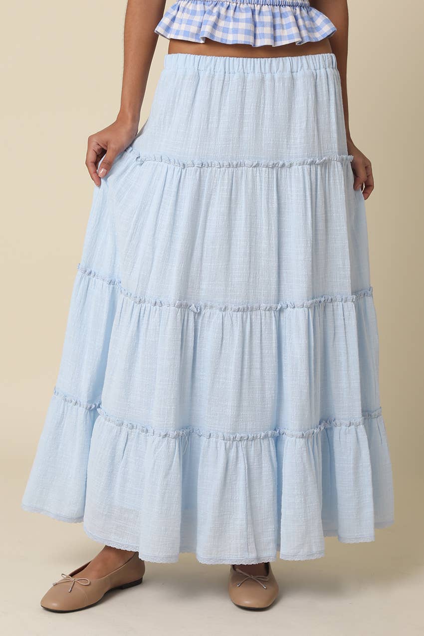 BROOKE TIERED MAXI SKIRT