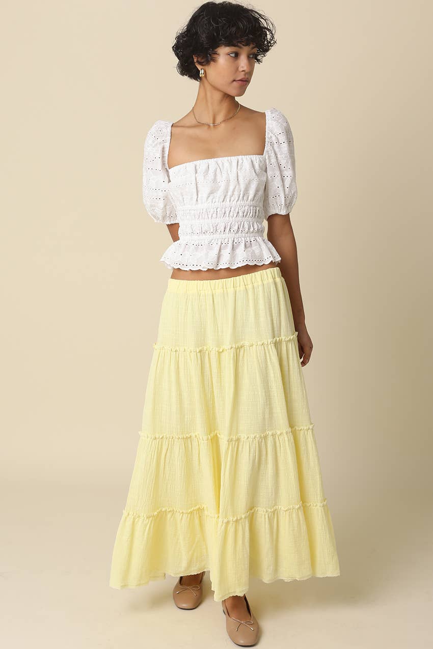 BROOKE TIERED MAXI SKIRT