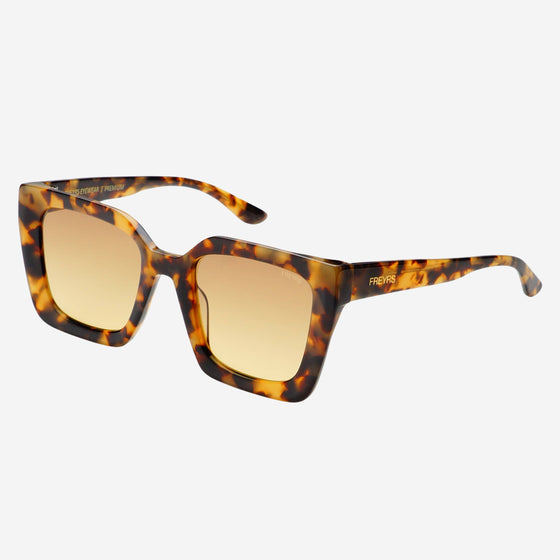 FREYRS Eyewear - Coco Acetate Womens Square Sunglasses  : Light Tortoise / Brown