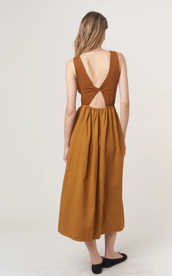 CORINNE MIXED MEDIA TANK DRESS