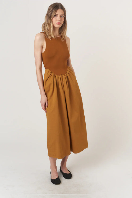 CORINNE MIXED MEDIA TANK DRESS