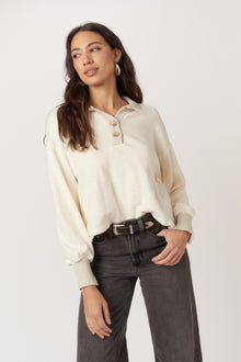  SUMMIT HENLEY POLO SWEATSHIRT
