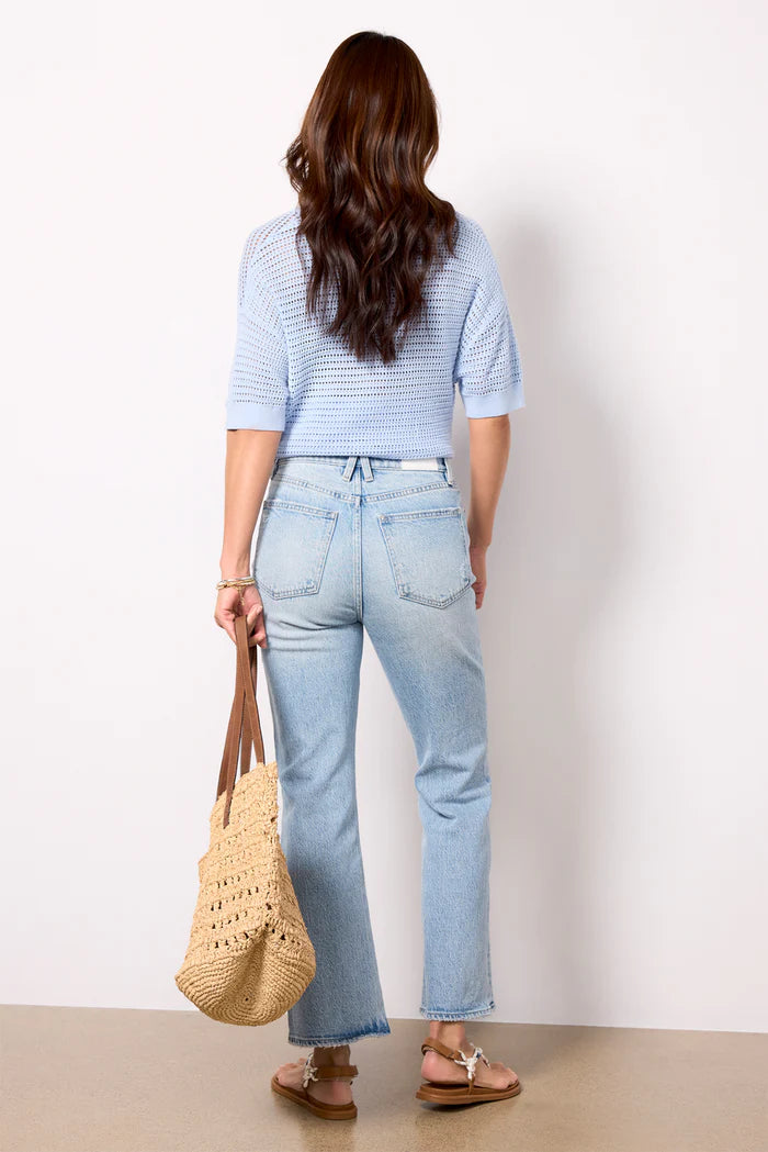 ALLY HIGH RISE BOOTCUT JEANS in scholar distressed