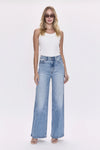 LANA HIGH WAIST ULTRA WIDE LEG JEANS in break wash