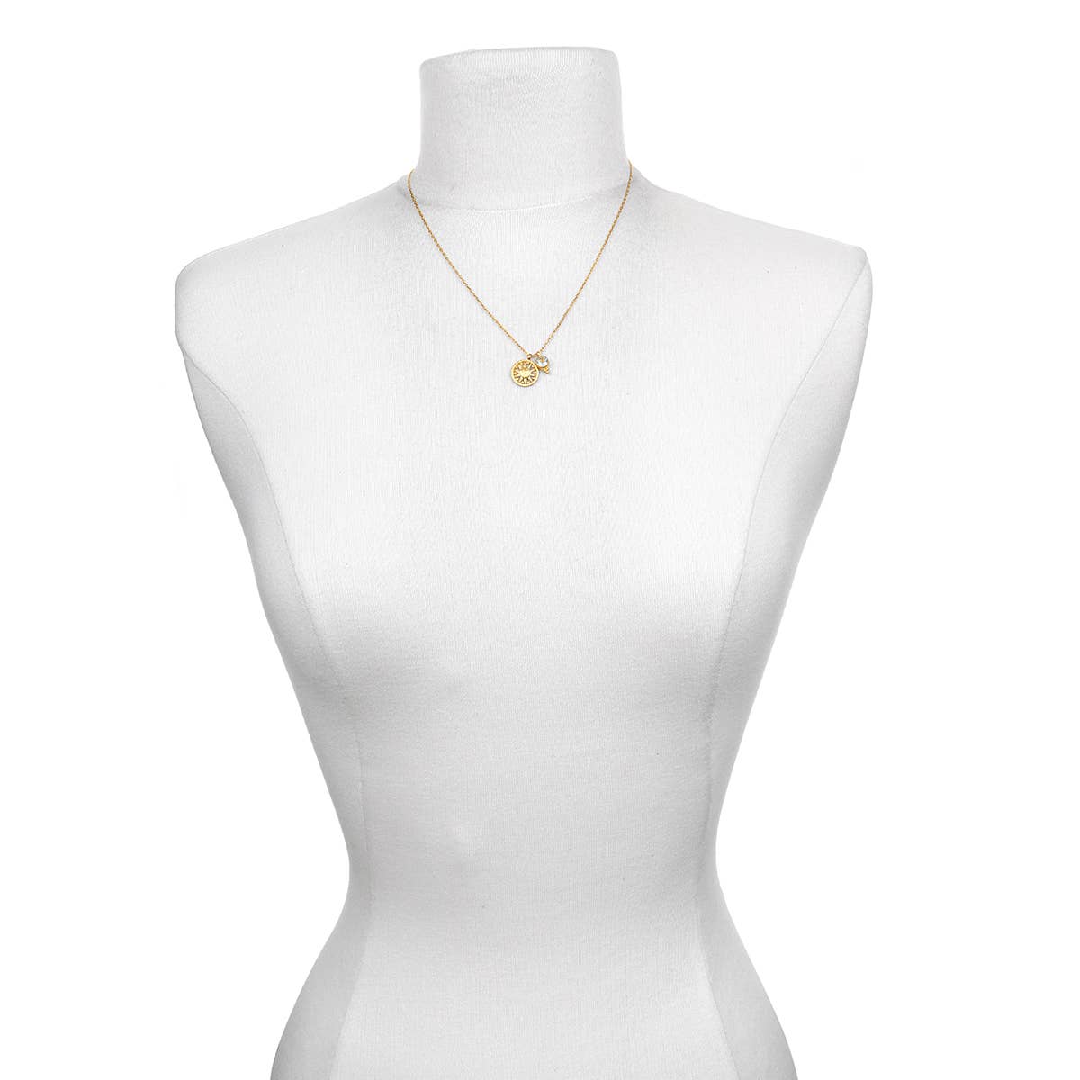 BLUE TOPAZ SUN PENDANT NECKLACE