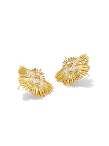  DIRA CRYSTAL STATEMENT STUD in gold white crystal