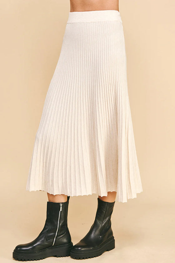 FLARED MIDI SWEATER SKIRT