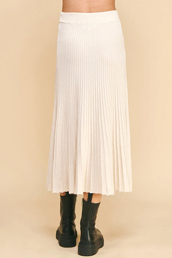 FLARED MIDI SWEATER SKIRT