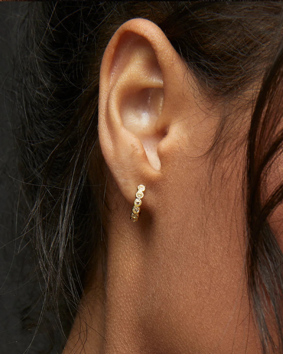 Madison Shimmer Huggie Earrings