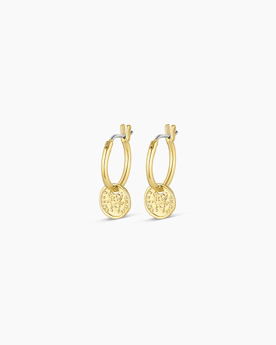 ANA COIN HUGGIE EARRINGS