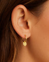 ANA COIN HUGGIE EARRINGS