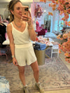 SUNDRENCHED STRIPED V-NECK TANK