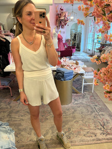  SUNDRENCHED STRIPED V-NECK TANK