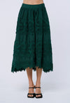 LONDON NOVELTY LACE MIDI SKIRT