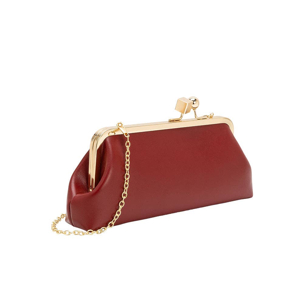 Chrissy Red Vegan Leather Crossbody Bag