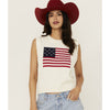 AMERICAN DREAM FLAG SHORT SLEEVE SWEATER