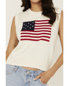 AMERICAN DREAM FLAG SHORT SLEEVE SWEATER