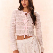  ROSELLINE BOW DETAILED KNIT CARDIGAN