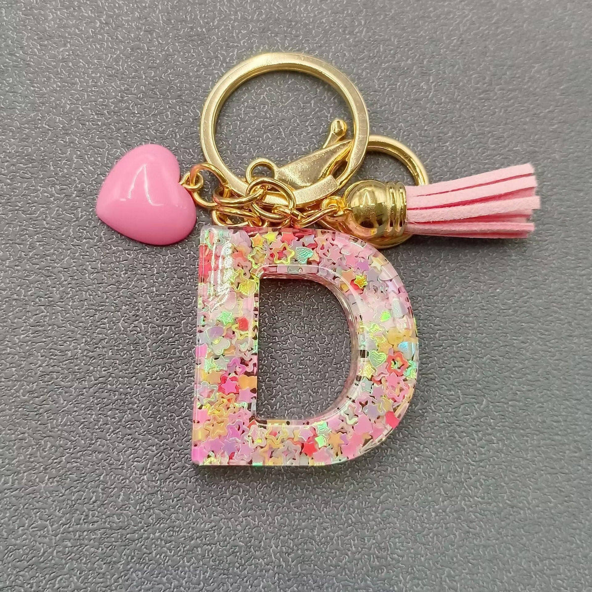 PINK RESIN INITIAL CHARM