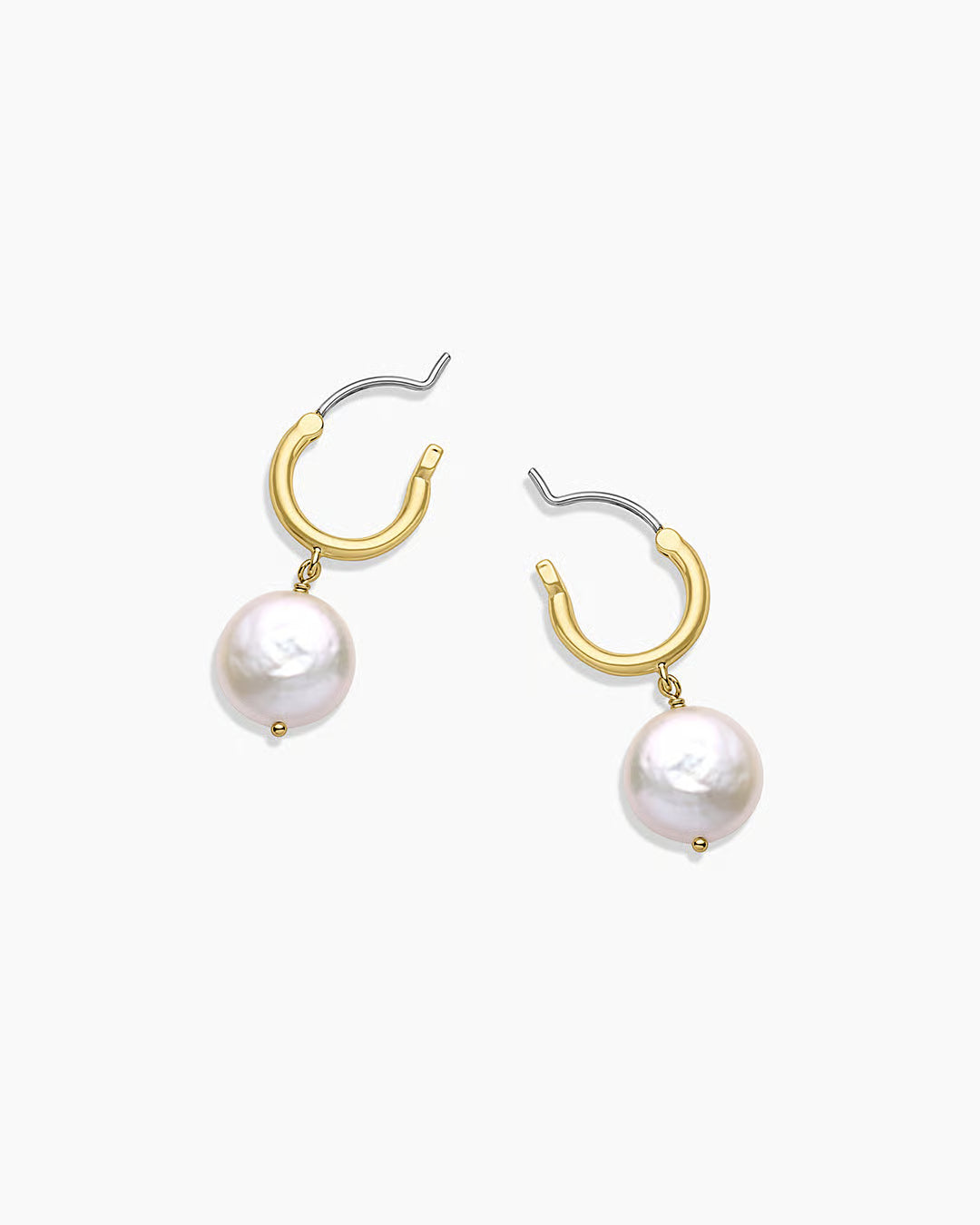 Reese Pearl Huggie Earrings