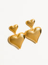 DELPHINE 18K GOLD  CLASSIC TWO-PIECE HEART EARRINGS