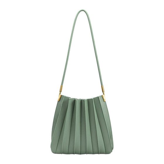 MELIE BIANCO - CARRIE PLEATED VEGAN SHOULDER BAG -sage