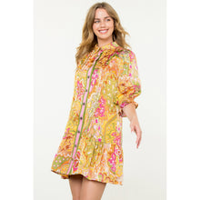  PIA LONG SLEEVE PRINT DRESS