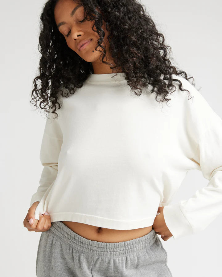 RELAXED CROP LONG SLEEVE TEE
