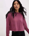 RELAXED CROP LONG SLEEVE TEE