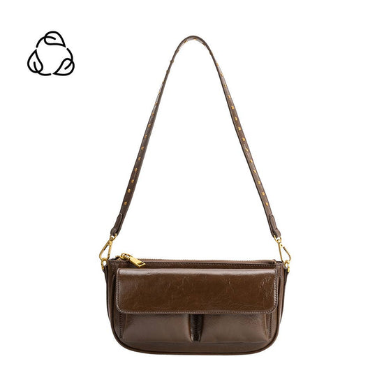 MELIE BIANCO - ARIA ESPRESSO RECYCLED VEGAN SHOULDER BAG