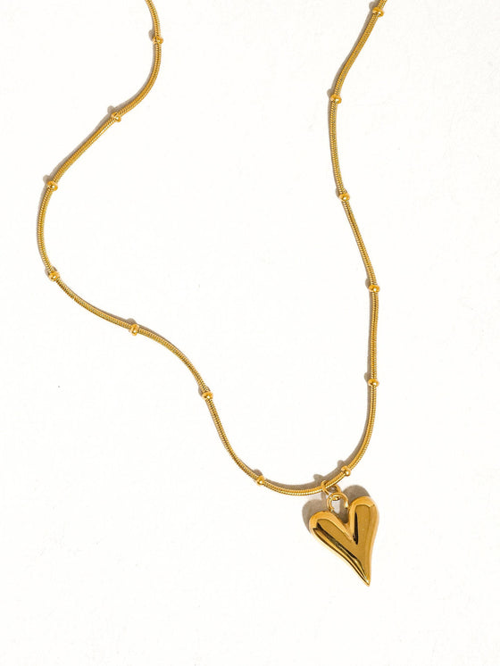 BAY 18K GOLD NON-TARNISH HEART NECKLACE