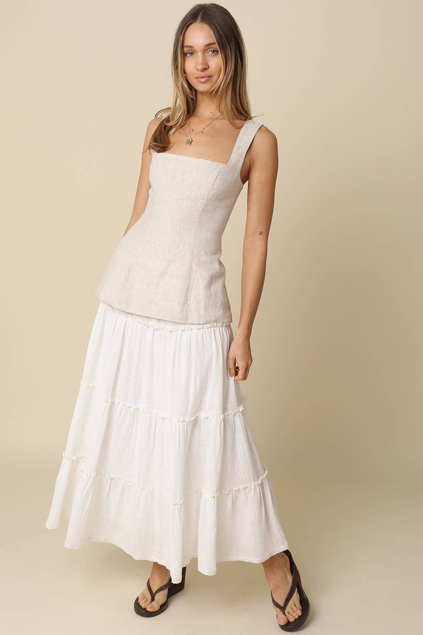 BROOKE TIERED MAXI SKIRT