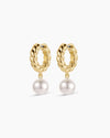 PEARL CREW HOOP EARRINGS