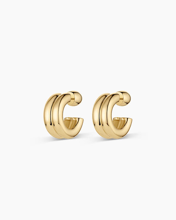 LOU STACKED HUGGIE EARRINGS