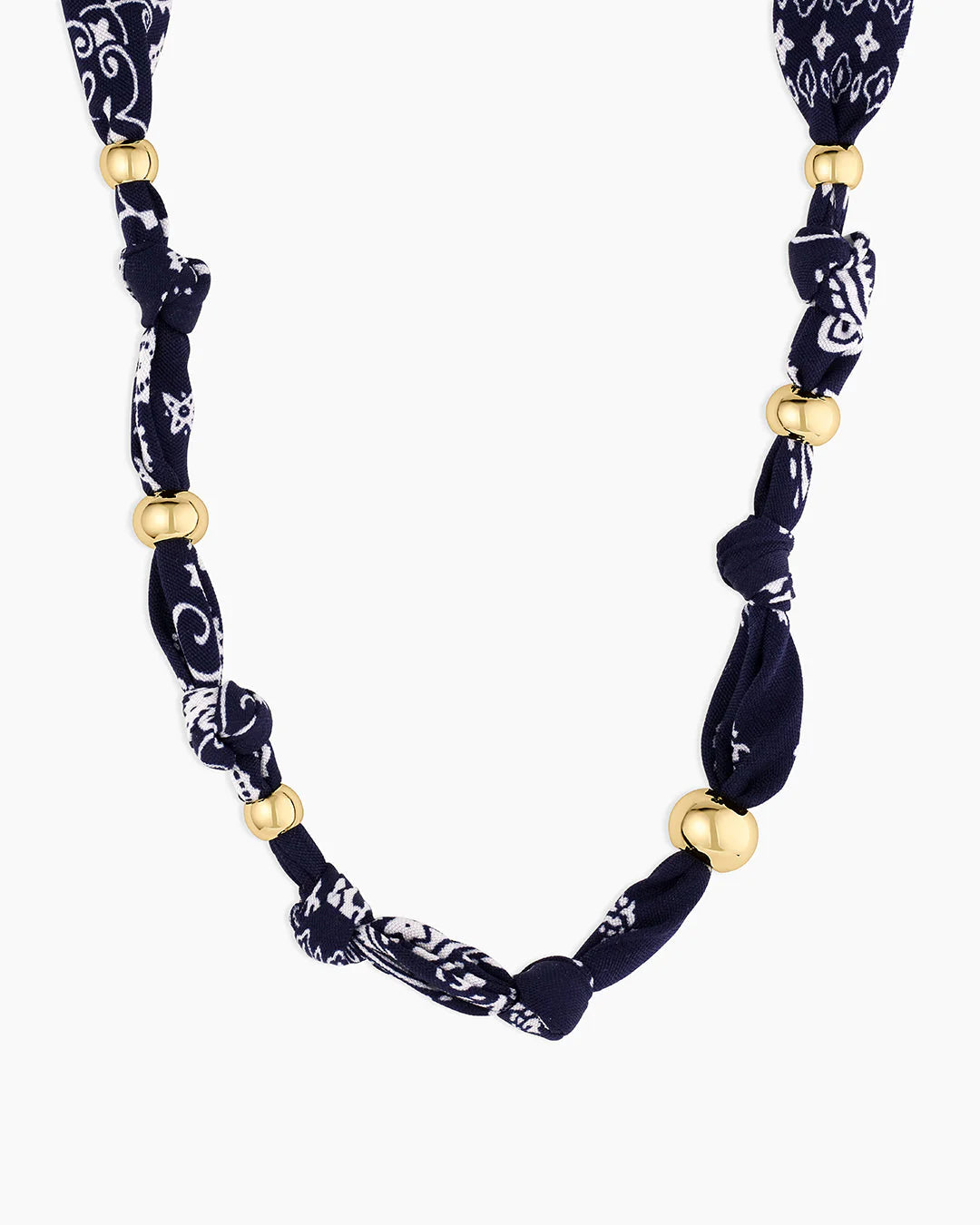 PAISLEY BANDANA KNOT GOLD NECKLACE