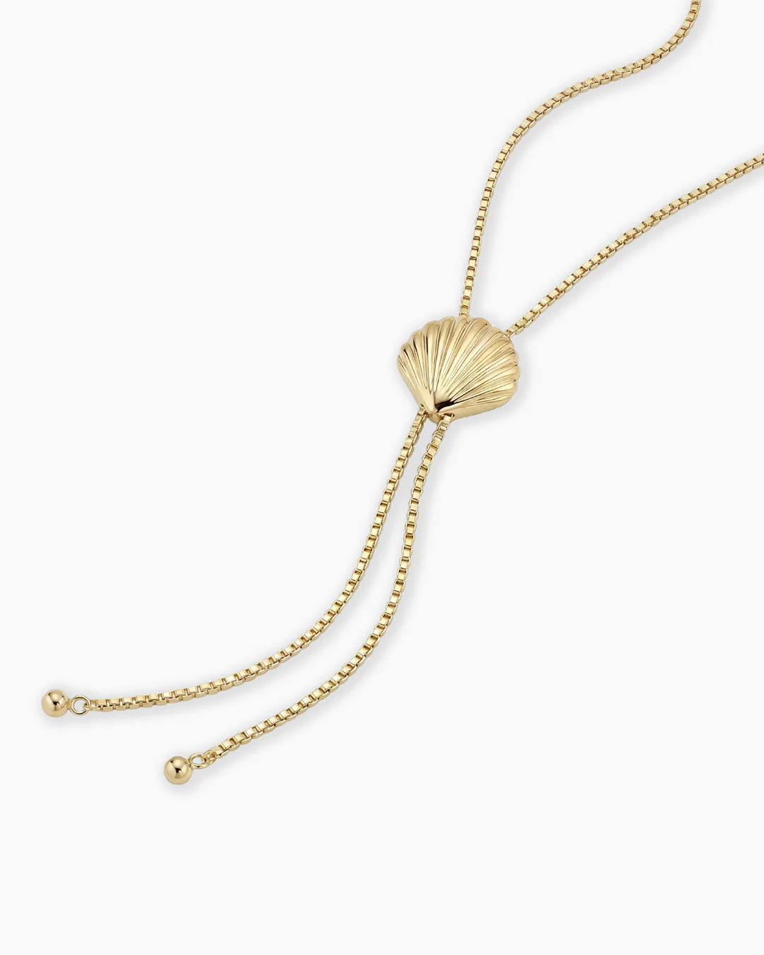 SCALLOP BOLO NECKLACE