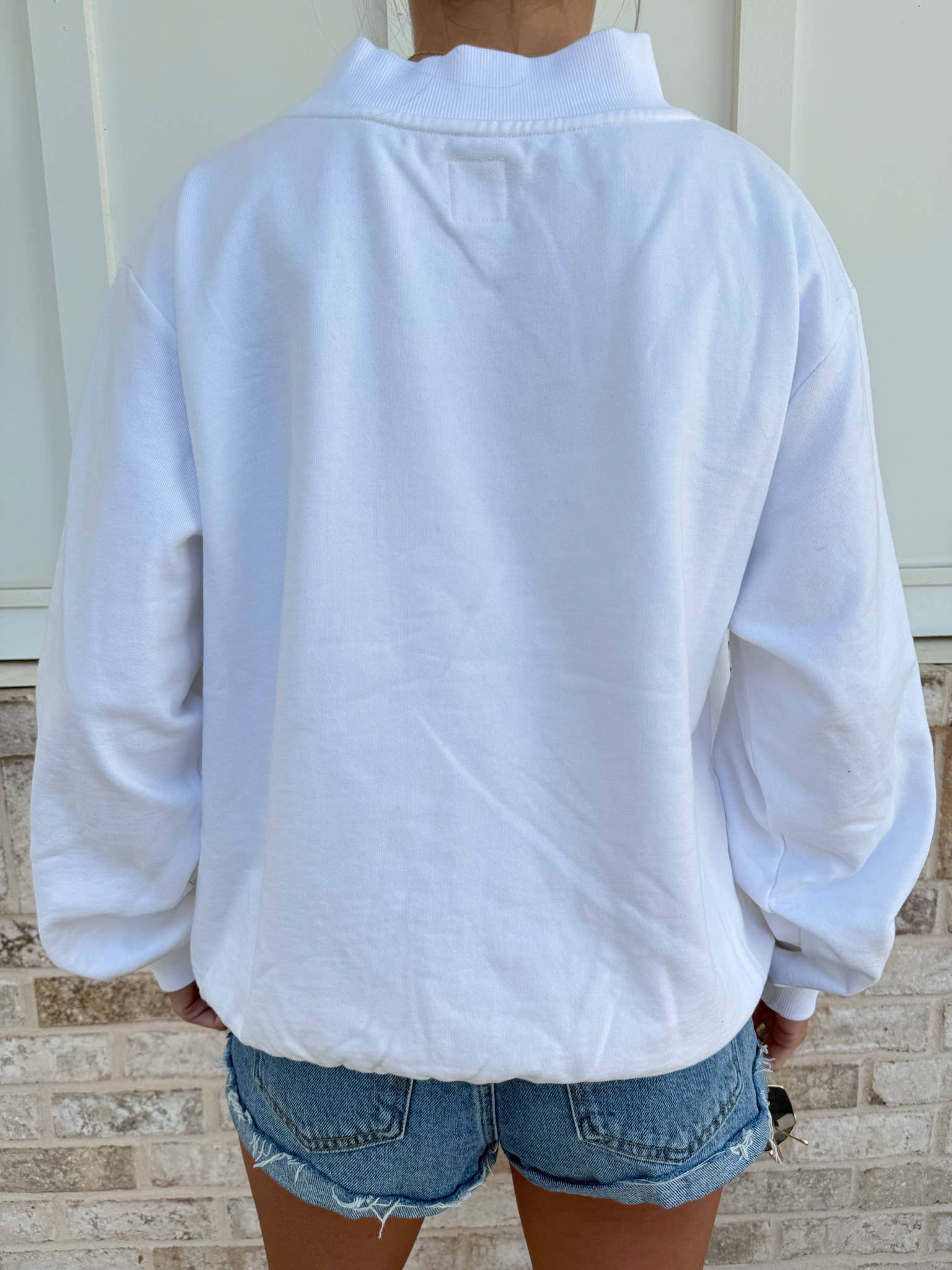 AMERICAN FLAG DOG MOCKNECK SWEATSHIRT