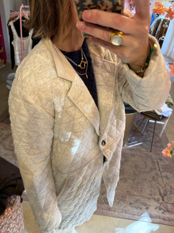 QUILTED LONGLINE JACKET