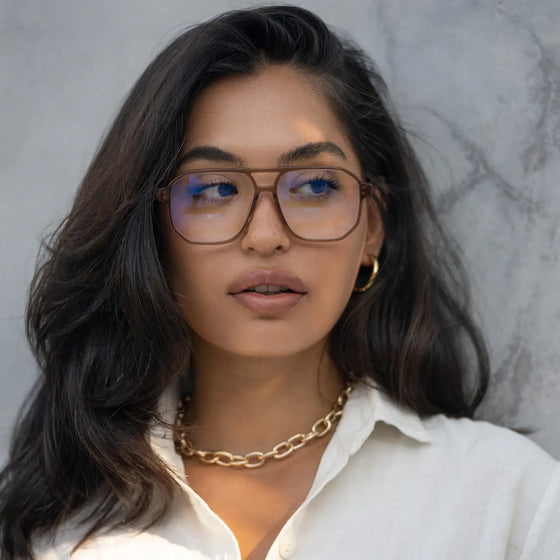 FREYRS Eyewear - Billie Blue Light Glasses: Light Brown