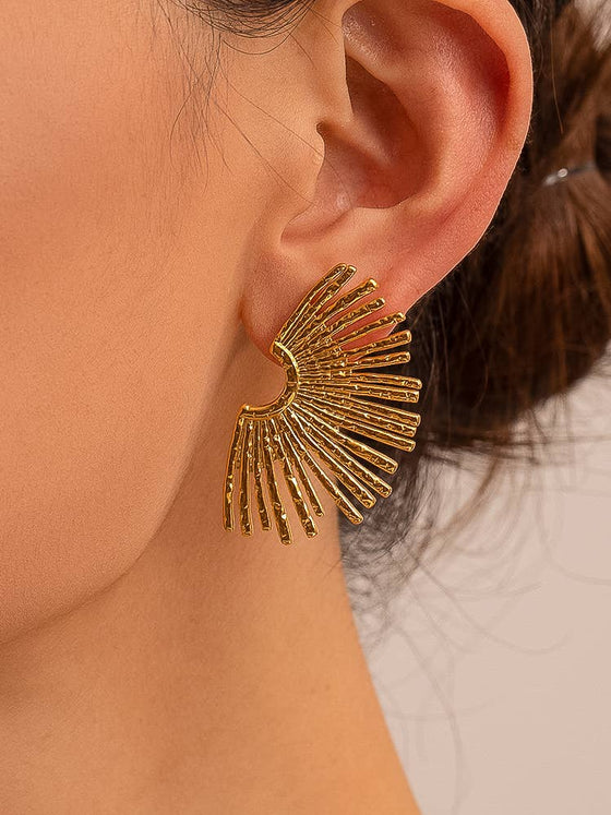 BISOUS 18K GOLD NON-TARNISH SUNBURST EARRINGS