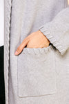 EDGE DETAIL OPEN KNIT CARDIGAN