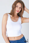 LACE SCOOP NECK TANK TOP - assorted colors