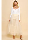 TULLE TIERED MAXI SKIRT