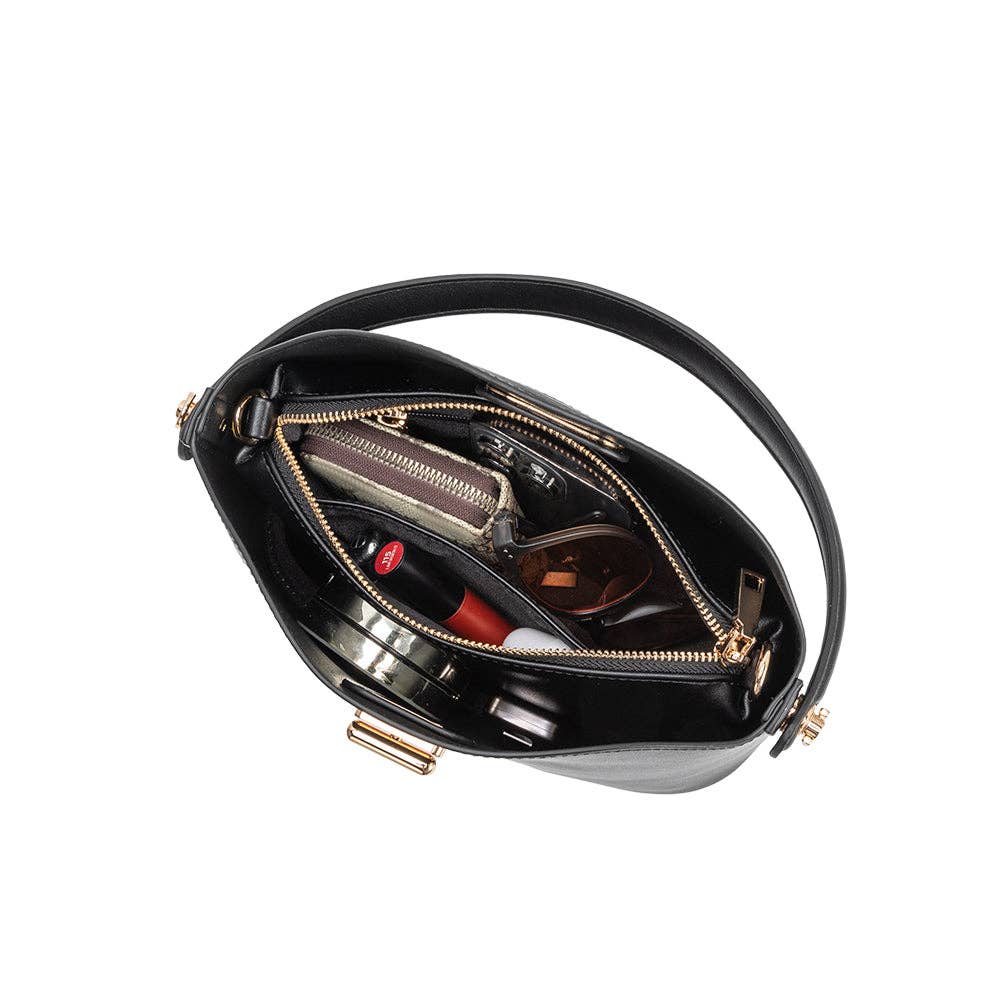 Lana Espresso Recycled Vegan Leather Crossbody