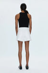 KENNEDY RELAXED MID RISE CUT OFF DENIM SHORTS in antique white